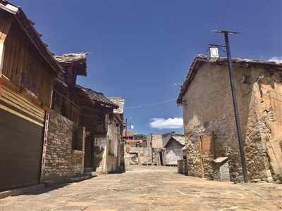 鲍屯村里的水泥路